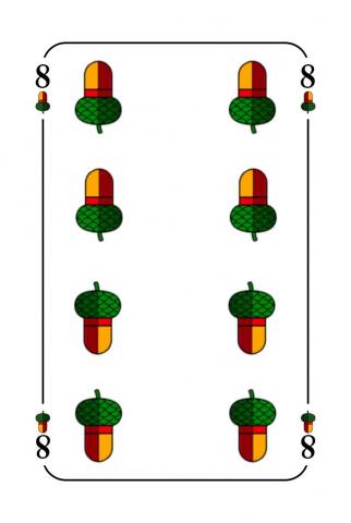 Skat Deutsches Blatt - Karte 28 von 32 Skat Deutsches Blatt - Karte 28 von 32