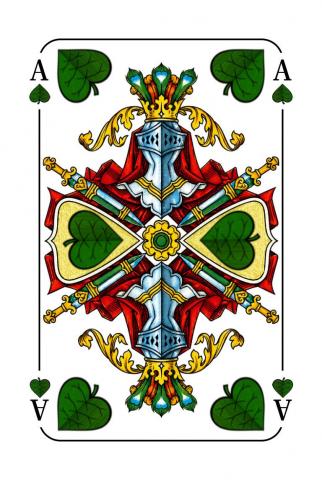 Skat Deutsches Blatt - Karte 3 von 32 Skat Deutsches Blatt - Karte 3 von 32