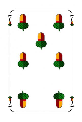 Skat Deutsches Blatt - Karte 32 von 32 Skat Deutsches Blatt - Karte 32 von 32