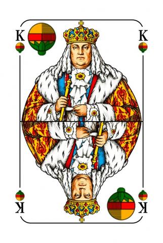 Skat Deutsches Blatt - Karte 6 von 32 Skat Deutsches Blatt - Karte 6 von 32
