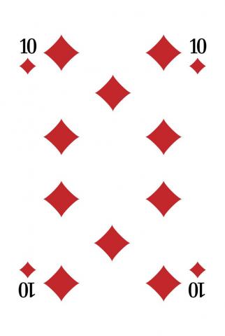 Skat Französisches Blatt - Karte 18 von 32 Skat Französisches Blatt - Karte 18 von 32