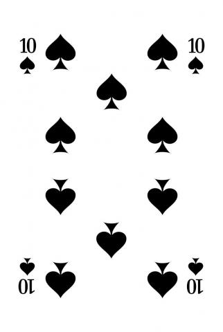 Skat Französisches Blatt - Karte 19 von 32 Skat Französisches Blatt - Karte 19 von 32