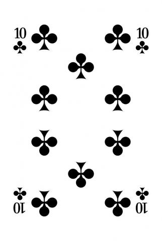 Skat Französisches Blatt - Karte 20 von 32 Skat Französisches Blatt - Karte 20 von 32