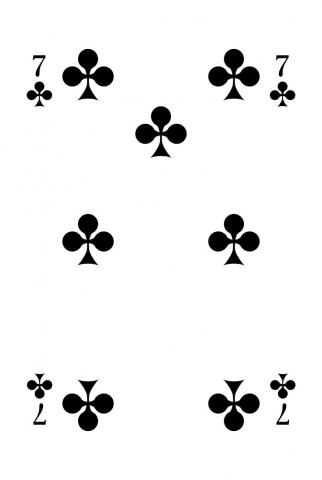 Skat Französisches Blatt - Karte 32 von 32 Skat Französisches Blatt - Karte 32 von 32